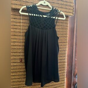 Black Suzanne Betro XL Sleeveless Blouse 💯% Polyester